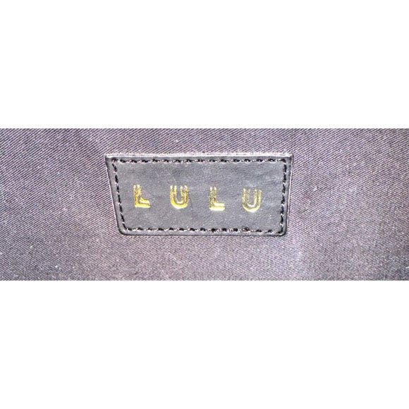 LULU NYC Black White Gold Star Design Small Box Shoulder Bag - Picture 7 of 13